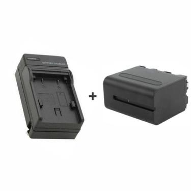 Imagem de Bateria Para Led E Filmadoras Np-f970 + Carregador Bivolt - optisom