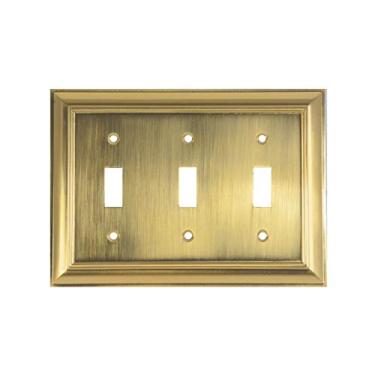 Imagem de CKP Brand #31198 Impressions Collection Placa de parede tripla com interruptor, âmbar dourado