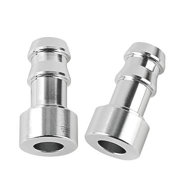 Imagem de EVIL ENERGY 1/5.1 cm Weld On Hose Barb Tail Nipple On Bung Adaptador de encaixe alumínio natural 2 peças