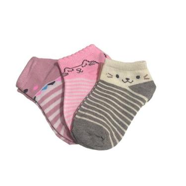 Imagem de Meias infantil Inverno Frio Feminina 2 a 4 anos c/12 pares - Blook