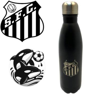 Imagem de Garrafa Inquebrável de Aço Inox Santos 750ml Durável e Versátil Bom Te