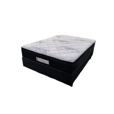 Imagem de  Conjunto Box Casal King Size Semi Ortopédico D33  Preto - Sobral Reze