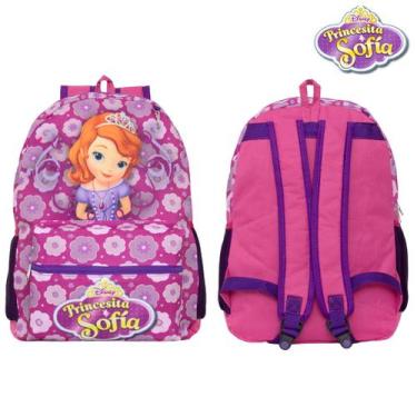 Imagem de Mochila de Costas Menina Princesa Sofia Roxa Passeio Toys 2U