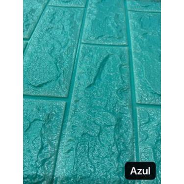 Imagem de 15 Painel Adesivo 3d Alto Relevo Revestimento 70x77cm Azul - oem