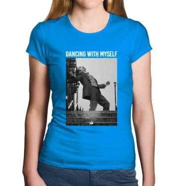 Imagem de Baby Look Algodão Dancing with myself - Foca na Moda, Azul, G