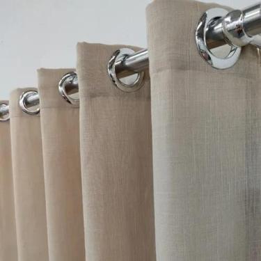 Imagem de Cortina Para Varão Varal Linho Forrada 3,00x1,80 Luxo - Salvatex Confe