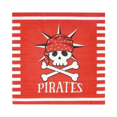 Imagem de Conjunto de Talheres Descartáveis com Tema Pirata - Pratos, Copos, Cha