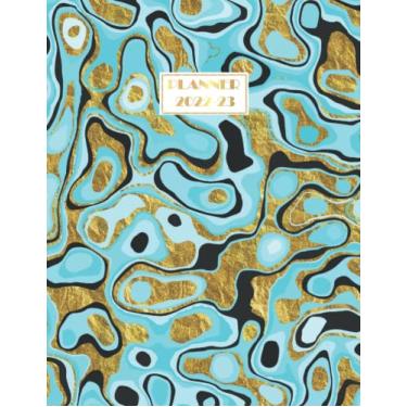 Imagem de 2022-2023 Planner: Achieve Goals & Increase Productivity, Time Management, For Mens, Womens 24 Months, Weekly and Monthly Planner January 2022-December 2023, | Special Gold Marble Cover Edition