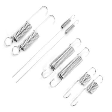 Imagem de Ongfuwu Mola de suporte de motocicleta de 8 peças, mola de suporte lateral de metal, substituição de mola de aço inoxidável universal para motocicleta, bicicleta, mini bicicleta, scooter elétrica