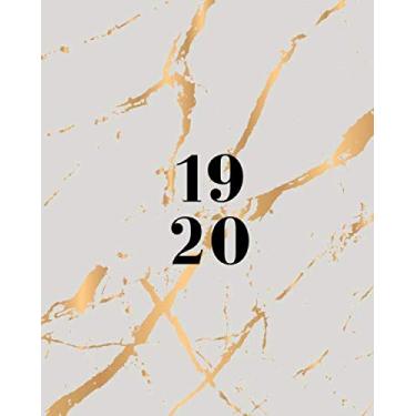 Imagem de 19-20: 2019-2020 Academic Planner, Weekly & Monthly Calendar Schedule + Organizer | Grey Marble & Gold | June 2019-July 2020 (Rocket Studio Academic Planners)