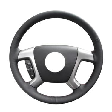 Imagem de MEWANT Capa de volante costurada para Chevrolet Captiva 2007-2014 Daewoo Winstorm Silverado 2007-2013 GMC Sierra 2007-2013, volantes e acessórios para Chevrolet Captiva