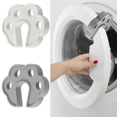 Imagem de Pacote com 2 unidades de suporte de porta de máquina de lavar roupa com carga frontal aberta para lavadora, suporte de porta de secador, suporte de porta de máquina de lavar louça, suporte de porta de