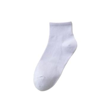 Imagem de chanstore 3 pares - Meias curtas femininas de algodão de cor sólida, meias curtas de algodão puro para esportes e lazer para estudantes - roxo;