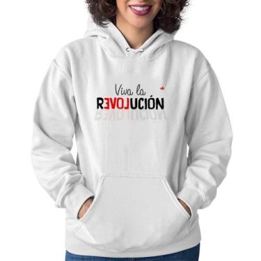 Imagem de Moletom Feminino Viva la Revolución - Foca na Moda, Branco, GG