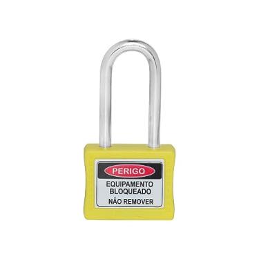 Imagem de Cadeado para Bloqueio 35mm com Haste Longa 50mm Amarelo Papaiz