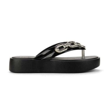 Imagem de Tamanco Feminino Zaxy Chain, Preto, 35