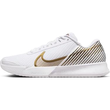 Imagem de Nike Court Vapor Pro 2 Tênis masculino Hard Court (HF3632-100, branco/roxo grande/grão dourado metálico) tamanho 36
