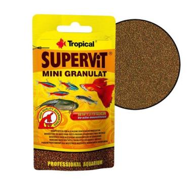Imagem de Ração Supervit Mini Granulat Tropical 10g Grãos Pequenos para Peixes
