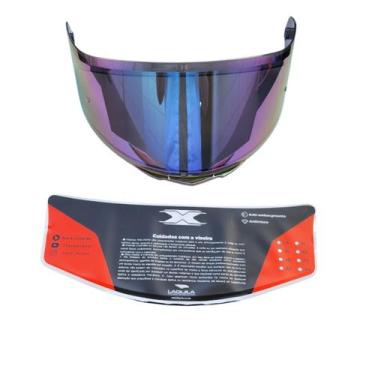 Imagem de Viseira Texx Iridium Camaleão Para Capacete Raptor Hornet
