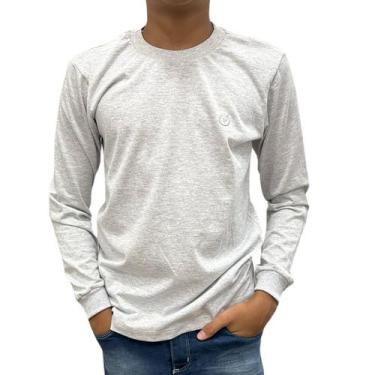 Imagem de Camiseta Manga longa Infantil Juvenil Menino T-shirt Básica - Paraíso 