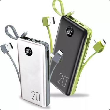 Imagem de Powerbank 20000mah carregador portátil TipoC, Duas saídas, Lightning e