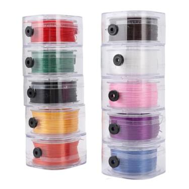 Imagem de 10 Rolls Premium Alongamento Bracelet -Scabel -kit, Linha Elástica de 0,8 Mm para Produção de Jóias, Pulseiras, Colares, Ideais para Projetos de Pérolas e Artesanato