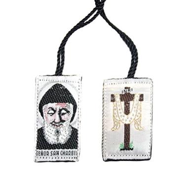 Imagem de San Charbel Escapulario Negro com Santa Cruz - Saint Charbel Black Escapulary Catholic Favor com charbel maklouf