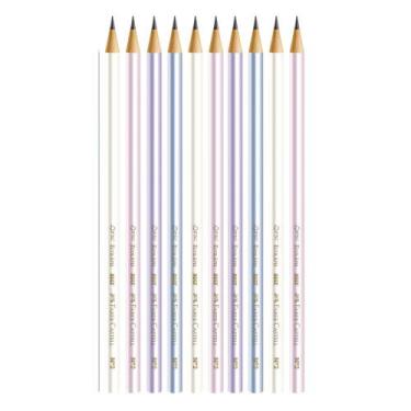 Imagem de Lápis Preto Pérola Nº2 FaberCastell Redondo Perolado Kit c/ 2, 4, 6, 1