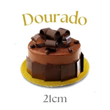 Imagem de Cake Boards Base Para Bolos Redondos c/ 10un - Pris Embalagens, Dourad