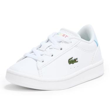 Imagem de Lacoste Tênis infantil Carnaby para bebês, Branco e azul claro, 20
