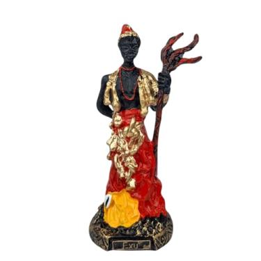 Imagem de Imagem Iemanjá Iansã Oxalá obaluaê Exu pomba gira orixás diversos modelos resina 15 cm (Exu)
