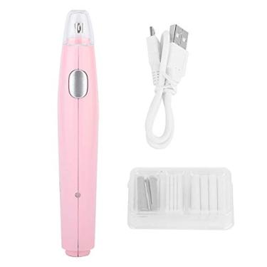 Imagem de Omabeta Kit de borracha elétrica recarregável USB para carregamento prático e recarregável, borracha com 16 refis de substituição para escrever esboço artes e artesanato (rosa)