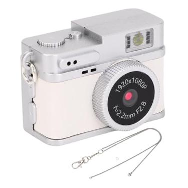 Imagem de VBESTLIFE Mini Câmera de Chaves, 1080p 2MP HD Retro Digital Camera, Gravador de Vídeo Portátil de Câmera Pequena Com Tela Colorida de 0,96in para Viagem (Branco)
