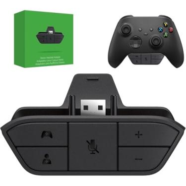 Imagem de Stereo Headset Adapter, AOJAKI Controller Adapter Mic Adapte-r for Xbox One/One S/X/Elite 1/ Elite2/ Series S/X Controller-Adjust Audio Balance (Game Sound & Voice Chat)-Low Latency