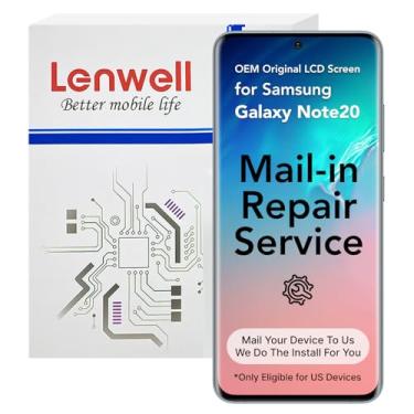 Imagem de Lenwell Serviço de reparo por correio com substituição de tela para Samsung Galaxy Note 20 (6,7 polegadas) Original verdadeiro OEM Pull Display digitalizador LCD Touch Assembly SM-N980 N981A N981F