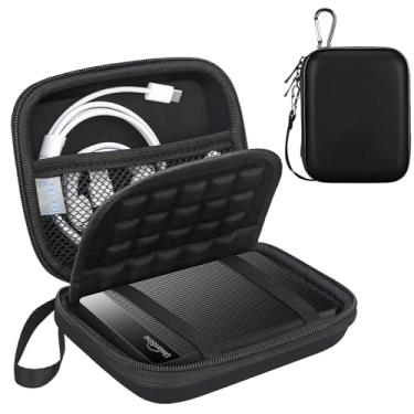 Imagem de Lacdo Estojo de transporte do disco rígido para o disco rígido externo portátil ultrafino UnionSine 250GB 320GB 500GB 750GB 1TB 2TB 4TB 5TB USB 3.0 HDD 2,5 EVA Bolsa de viagem à prova de choque,Preto