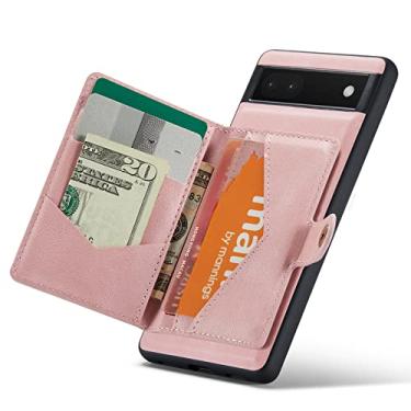 Imagem de Hongxinyu Capa para Google Pixel 7A, carteira magnética destacável com compartimento para cartão e dinheiro, suporte para carregamento sem fio, suporte funcional compatível com Google Pixel 7A 5G 2023