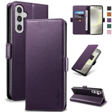 Imagem de YunuBeyii Capa Carteira para Samsung S24 Plus/S24+ - [Bloqueio RFID] Capinha Flip Magnética para Celular de Couro PU de Luxo com Suporte,Case Proteção,Rsistente,Antichoque, Roxo