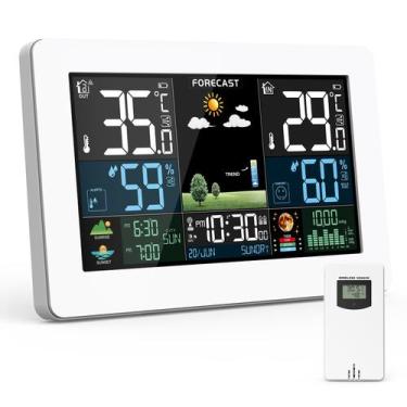 Imagem de Estação Meteorológica Wireless Brataste - Interna e Externa - Branca