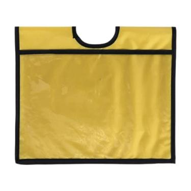 Imagem de YsXoWiui Capa de cone, capa de placa de alerta de trânsito com bolso, de cone de trânsito para treinamento esportivo, cuidado, manutenção de rodovias, Amarelo