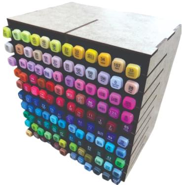 Imagem de Suporte Expositor Organizador para 120 caneta marcadora Touch Lettering