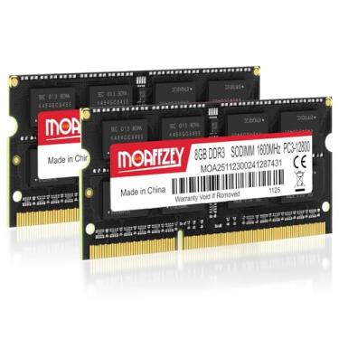 Imagem de Moaffzey 16GB (2x8GB) DDR3/DDR3L RAM 1600MHz (PC3-12800) CL11 SODIMM, 204 pinos 1,35V/1,5V 2Rx8 Dual Rank Non-ECC Unbuffered Laptop Notebook RAM Upgrade - Preto