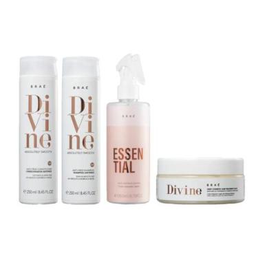 Imagem de Kit Braé Divine Trio Shampoo Cond e Máscara + Essential 260ml