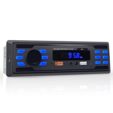 Imagem de Estéreo automotivo NORHOM Single DIN Bluetooth com viva-voz e USB