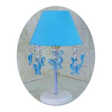 Imagem de Luminária Borboletas Bebê ul Abajur Para Mesa De Cabeceira - Lustres S