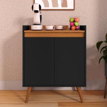 Imagem de Armário Aparador Buffet Sala Cozinha 2 Portas Com Prateleira Cantinho 