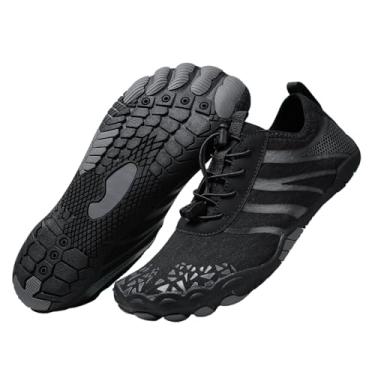 Imagem de Tênis Hike Barefoot feminino e masculino, sapatos aquáticos profissionais, sapatos de caminhada descalço, bico largo, antiderrapante, respirável, B - preto, 14 Women/12 Men