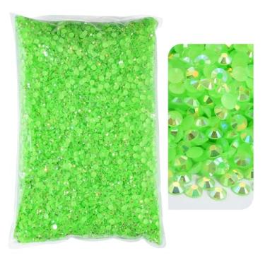 Imagem de Blinginbox 5000 peças de strass flatback, strass de resina não hotfix grande quantidade atacado para artesanato DIY design criativo, roupas, maquiagem, arte de unhas (6 mm = 0,6 cm, Tenente Peridoto