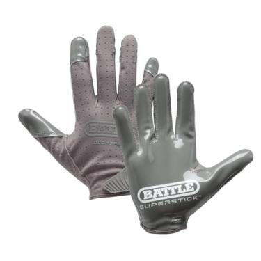 Imagem de Battle Luvas receptoras de futebol Sports Doom Speed, palma SuperStick, material PrecisionFit, adulto e jovem (carvão, médio, adulto)