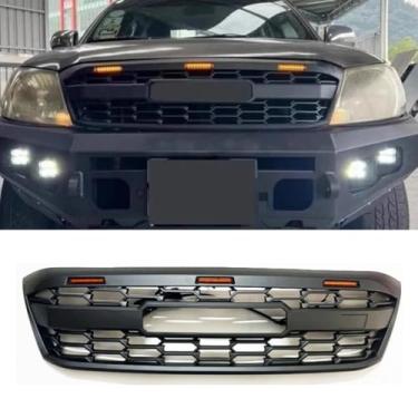 Imagem de Grade de para-choque de carro tiras decorativas kit de corpo grade de corrida grade de para-choque dianteiro compatível com Hilux Vigo 2005-2011 2012-2014 Exterior (2005-2011)